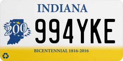 IN license plate 994YKE