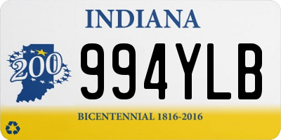 IN license plate 994YLB