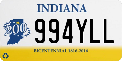 IN license plate 994YLL