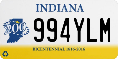 IN license plate 994YLM