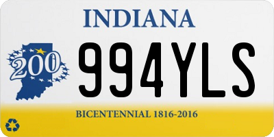 IN license plate 994YLS