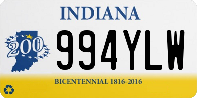 IN license plate 994YLW