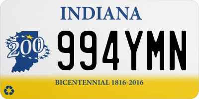 IN license plate 994YMN