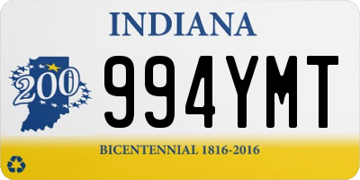 IN license plate 994YMT