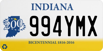 IN license plate 994YMX