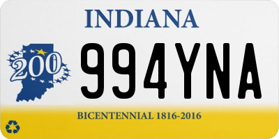 IN license plate 994YNA