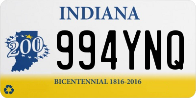 IN license plate 994YNQ