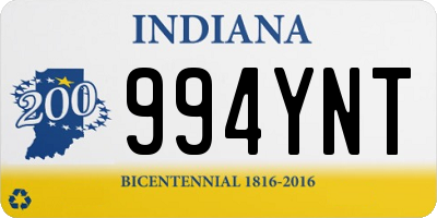 IN license plate 994YNT