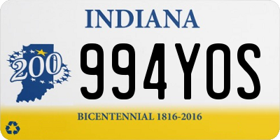 IN license plate 994YOS