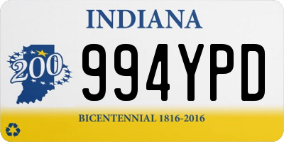 IN license plate 994YPD