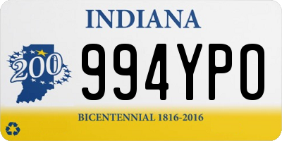 IN license plate 994YPO