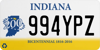 IN license plate 994YPZ