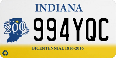 IN license plate 994YQC