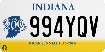 IN license plate 994YQV