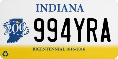 IN license plate 994YRA