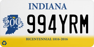 IN license plate 994YRM