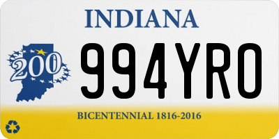 IN license plate 994YRO