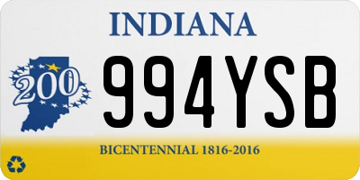 IN license plate 994YSB