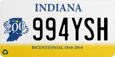 IN license plate 994YSH