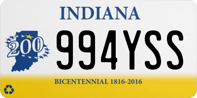 IN license plate 994YSS