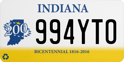 IN license plate 994YTO