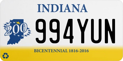 IN license plate 994YUN