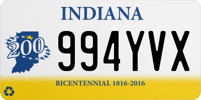 IN license plate 994YVX