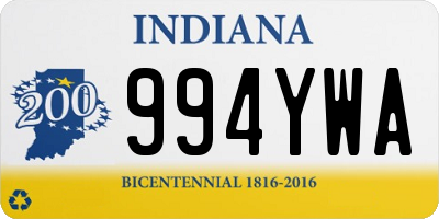 IN license plate 994YWA