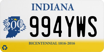 IN license plate 994YWS