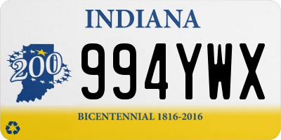 IN license plate 994YWX