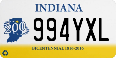 IN license plate 994YXL