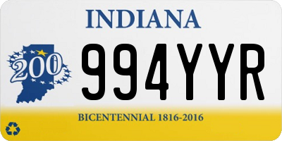 IN license plate 994YYR