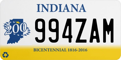 IN license plate 994ZAM