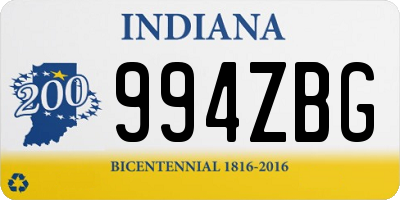 IN license plate 994ZBG