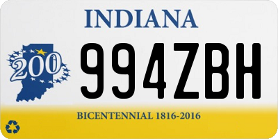 IN license plate 994ZBH