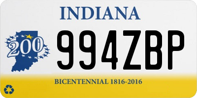 IN license plate 994ZBP