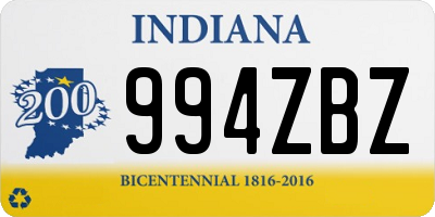 IN license plate 994ZBZ