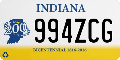 IN license plate 994ZCG