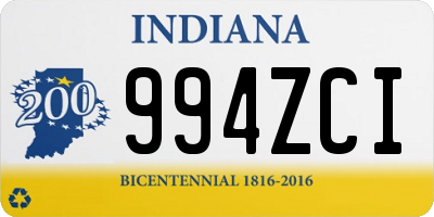 IN license plate 994ZCI