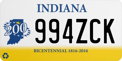 IN license plate 994ZCK