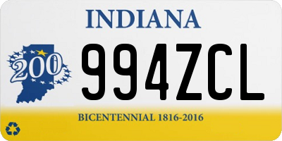 IN license plate 994ZCL