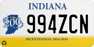 IN license plate 994ZCN