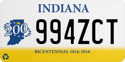 IN license plate 994ZCT