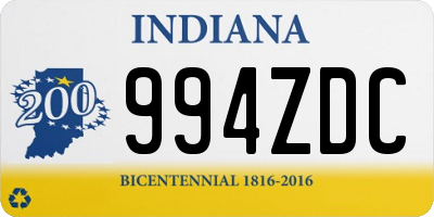 IN license plate 994ZDC