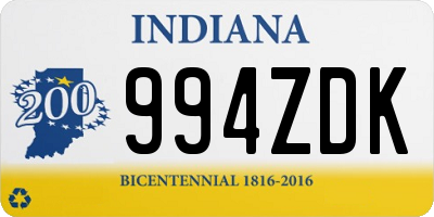 IN license plate 994ZDK