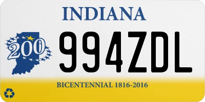 IN license plate 994ZDL