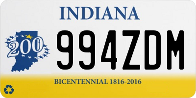 IN license plate 994ZDM