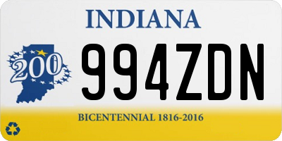 IN license plate 994ZDN