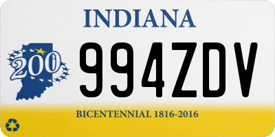 IN license plate 994ZDV