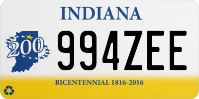 IN license plate 994ZEE